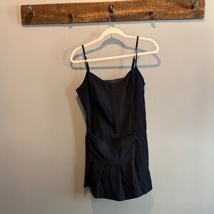 Lush Navy Spaghetti Strap Romper/Skort